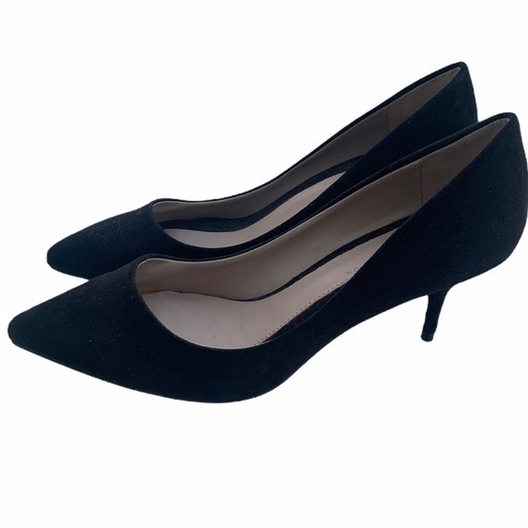 Zara Basic Collection Black Suede Heels - Picture 3 of 6